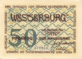 Német Birodalom/Weimari Köztársaság/ Westerburg 1920. 50Pf(3x) 3klf teljes sor T:I