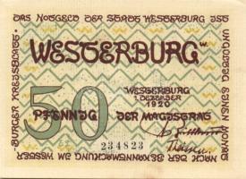 Német Birodalom/Weimari Köztársaság/ Westerburg 1920. 50Pf(3x) 3klf teljes sor T:I