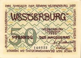 Német Birodalom/Weimari Köztársaság/ Westerburg 1920. 50Pf(3x) 3klf teljes sor T:I