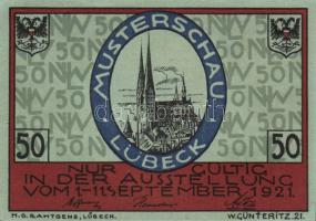 Német Birodalom/Weimari Köztársaság/ Lübeck 1921. 50Pf(5x) 5klf teljes sor T:I