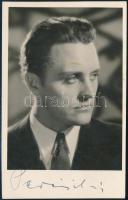 Perényi László (1910-1993) színész aláírása az őt ábrázoló fotón