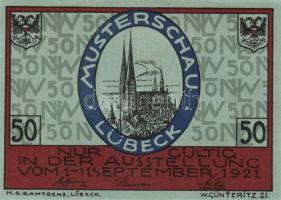 Német Birodalom/Weimari Köztársaság/ Lübeck 1921. 50Pf(5x) 5klf teljes sor T:I