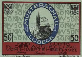 Német Birodalom/Weimari Köztársaság/ Lübeck 1921. 50Pf(5x) 5klf teljes sor T:I