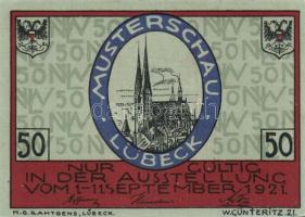 Német Birodalom/Weimari Köztársaság/ Lübeck 1921. 50Pf(5x) 5klf teljes sor T:I