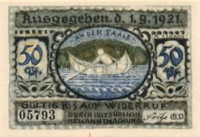 Német Birodalom/Weimari Köztársaság/ Volkstadt 1921. 10Pf, 25Pf, 50Pf(2x) összesen 4klf teljes sor T:I