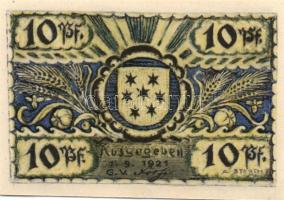 Német Birodalom/Weimari Köztársaság/ Volkstadt 1921. 10Pf, 25Pf, 50Pf(2x) összesen 4klf teljes sor T...