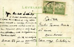 1918 Losonc, Lucenec; Rákóczi utca, Redlinger Ignác, Hammermüller Ignác üzlete / street view, shops ...