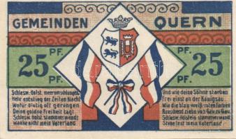 Német Birodalom/Weimari Köztársaság/ Quern 1921. 25Pf 3klf, 50Pf 3klf, 1M összesen 7klf teljes sor T...