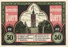 Német Birodalom/Weimari Köztársaság/ Quern 1921. 25Pf 3klf, 50Pf 3klf, 1M összesen 7klf teljes sor T...