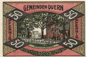 Német Birodalom/Weimari Köztársaság/ Quern 1921. 25Pf 3klf, 50Pf 3klf, 1M összesen 7klf teljes sor T...