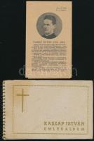 1935 Kaszap István (1916-1935) emlékére, 4 db nyomtatvány és képeslap