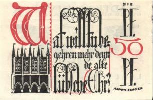 Német Birodalom/Weimari Köztársaság/ Lübeck 1921. 50Pf 5klf teljes sor T:I