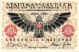 Német Birodalom/Weimari Köztársaság/ Lübeck 1921. 50Pf 5klf teljes sor T:I