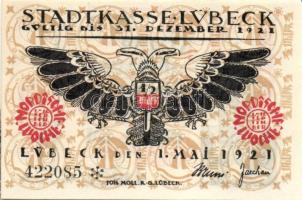 Német Birodalom/Weimari Köztársaság/ Lübeck 1921. 50Pf 5klf teljes sor T:I