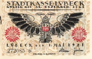 Német Birodalom/Weimari Köztársaság/ Lübeck 1921. 50Pf 5klf teljes sor T:I