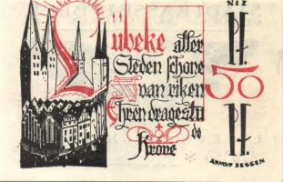 Német Birodalom/Weimari Köztársaság/ Lübeck 1921. 50Pf 5klf teljes sor T:I