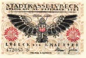 Német Birodalom/Weimari Köztársaság/ Lübeck 1921. 50Pf 5klf teljes sor T:I