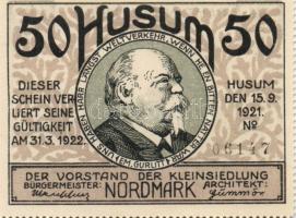 Német Birodalom/Weimari Köztársaság/ Husum 1921-1922. 20Pf, 50Pf, 75Pf, 100Pf  5klf teljes sor T:I