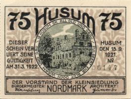 Német Birodalom/Weimari Köztársaság/ Husum 1921-1922. 20Pf, 50Pf, 75Pf, 100Pf  5klf teljes sor T:I