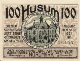 Német Birodalom/Weimari Köztársaság/ Husum 1921-1922. 20Pf, 50Pf, 75Pf, 100Pf  5klf teljes sor T:I