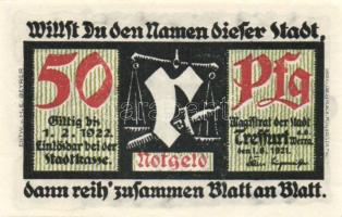 Német Birodalom/Weimari Köztársaság/ Treffurth 1921-1922. 25Pf 2klf, 50Pf 5klf összesen 7klf teljes sor T:I