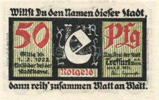 Német Birodalom/Weimari Köztársaság/ Treffurth 1921-1922. 25Pf 2klf, 50Pf 5klf összesen 7klf teljes ...