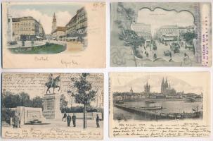 44 db RÉGI külföldi városképes lap: osztrák, svájci és német / 44 pre-1945 European town-view postcards: Austrian, Swiss, German