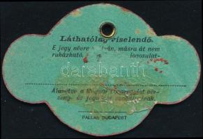 1902 Tátralomnici lóverseny különfogadási jegy, négy napos, 1902, 6x4 cm