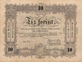 1848. 10Ft "Kossuth bankó" T:II/III+