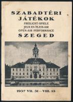 1937 Szabadtéri Játékok Szeged műsorfüzet, 15p