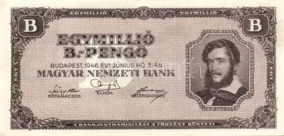 1946. 10000BP(6x), 100000BP(1x), 1000000BP(3x) összesen 10db T:II+ csak egyszer hajtva!