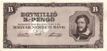 1946. 10000BP(6x), 100000BP(1x), 1000000BP(3x) összesen 10db T:II+ csak egyszer hajtva!