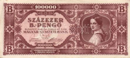 1946. 10000BP(6x), 100000BP(1x), 1000000BP(3x) összesen 10db T:II+ csak egyszer hajtva!