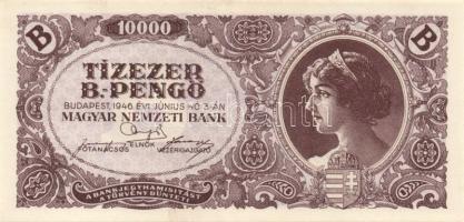 1946. 10000BP(6x), 100000BP(1x), 1000000BP(3x) összesen 10db T:II+ csak egyszer hajtva!