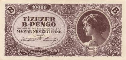 1946. 10000BP(6x), 100000BP(1x), 1000000BP(3x) összesen 10db T:II+ csak egyszer hajtva!