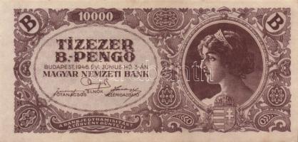 1946. 10000BP(6x), 100000BP(1x), 1000000BP(3x) összesen 10db T:II+ csak egyszer hajtva!