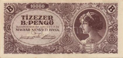 1946. 10000BP(6x), 100000BP(1x), 1000000BP(3x) összesen 10db T:II+ csak egyszer hajtva!