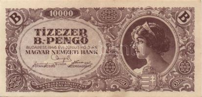1946. 10000BP(6x), 100000BP(1x), 1000000BP(3x) összesen 10db T:II+ csak egyszer hajtva!
