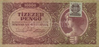 1945. 10000P(2x), 10000P bélyeggel(6x), 100000p(1x), 10000000P(2x), 100000P(1x) T:II+ csak egyszer h...