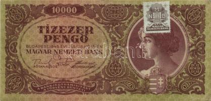 1945. 10000P(2x), 10000P bélyeggel(6x), 100000p(1x), 10000000P(2x), 100000P(1x) T:II+ csak egyszer h...