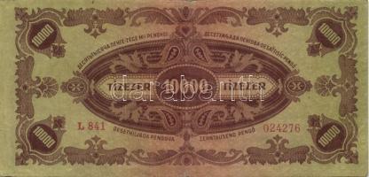 1945. 10000P(2x), 10000P bélyeggel(6x), 100000p(1x), 10000000P(2x), 100000P(1x) T:II+ csak egyszer h...