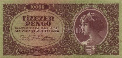 1945. 10000P(2x), 10000P bélyeggel(6x), 100000p(1x), 10000000P(2x), 100000P(1x) T:II+ csak egyszer h...