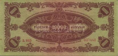 1945. 10000P(2x), 10000P bélyeggel(6x), 100000p(1x), 10000000P(2x), 100000P(1x) T:II+ csak egyszer h...