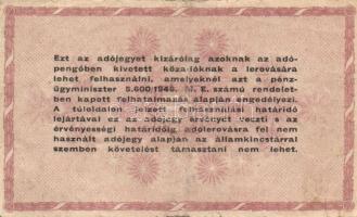 1946. 1000000AP ötjegyű sorszám, Vj, normál + fordított címerrel összesen 2klf típus T:II/III