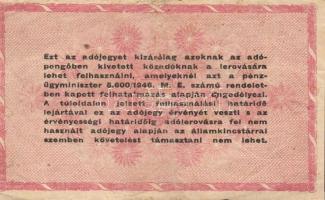 1946. 1000000AP ötjegyű sorszám, Vj, normál + fordított címerrel összesen 2klf típus T:II/III