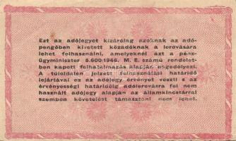 1946. 1000000AP(4x) hatjegyű sorszám, vj-lel T:II,II/III