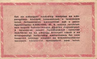 1946. 1000000AP(4x) hatjegyű sorszám, vj-lel T:II,II/III