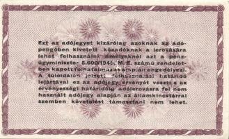 1946. 100000AP(7x) fehér papír, vj nélkül T:I-,II+,II,II-