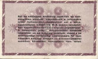 1946. 100000AP(7x) fehér papír, vj nélkül T:I-,II+,II,II-