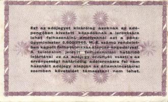 1946. 100000AP(7x) fehér papír, vj nélkül T:I-,II+,II,II-
